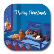 Christmas Eve Sleeping Beauties Coaster