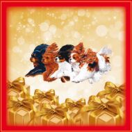 Golden Gifts Christmas Cavalier Wrapping Paper