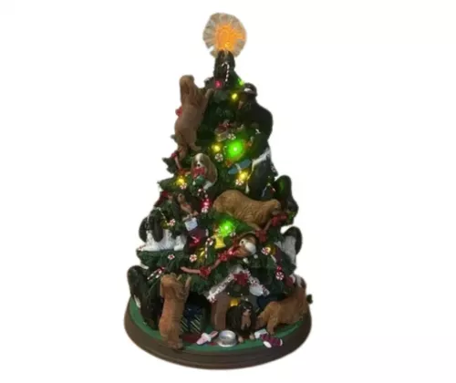 RARE Danbury Mint Cavalier King Charles Spaniel Light Up Christmas Tree