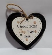 Small Heart 'Spoilt rotten' Sign