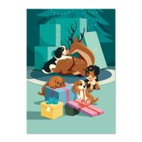 Pitter Patter Playful Pups Card (A5 or A6 5-Pack)