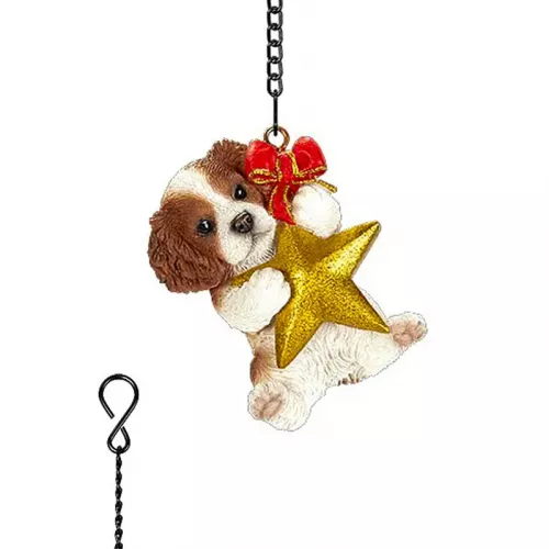 Hanging Star Cavalier King Charles Spaniel Christmas Ornament
