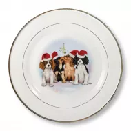 Mistletoe Pups Sideplate